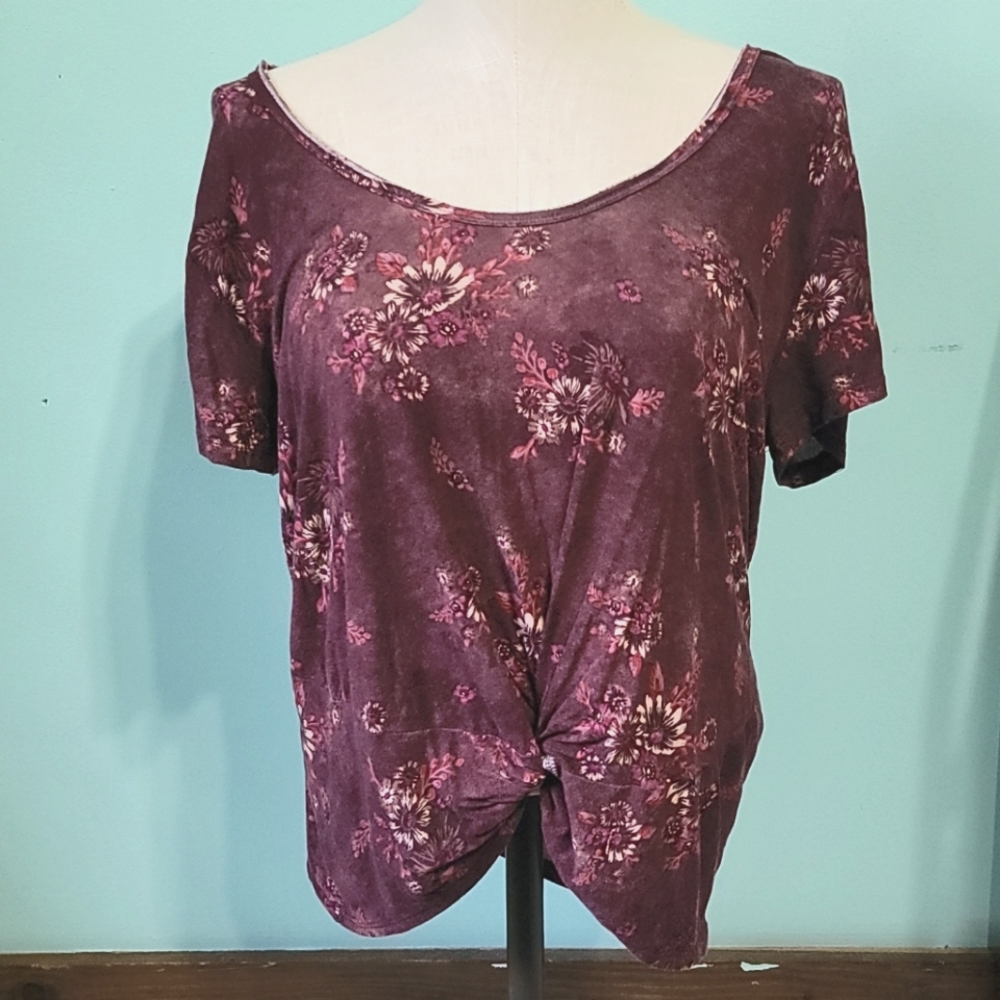 Mudd | Medium | Floral Maroon